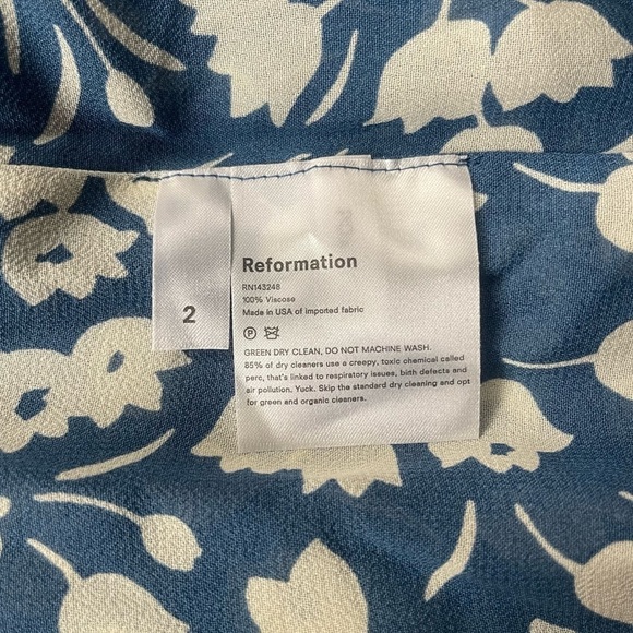 REFORMATION Quest Mini Dress in Tuli Sz 2 NWT - Picture 6 of 7